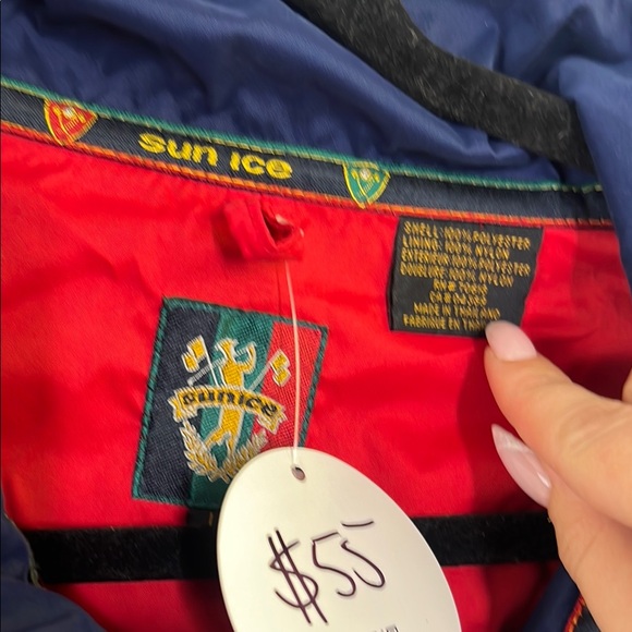 Colorful Windbreaker Jacket 80s zip up sporty jacket turns in vest - Picture 4 of 8